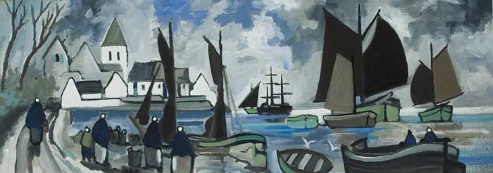 THE CLADDAGH, GALWAY by Markey Robinson (1918-1999) at Whyte's Auctions