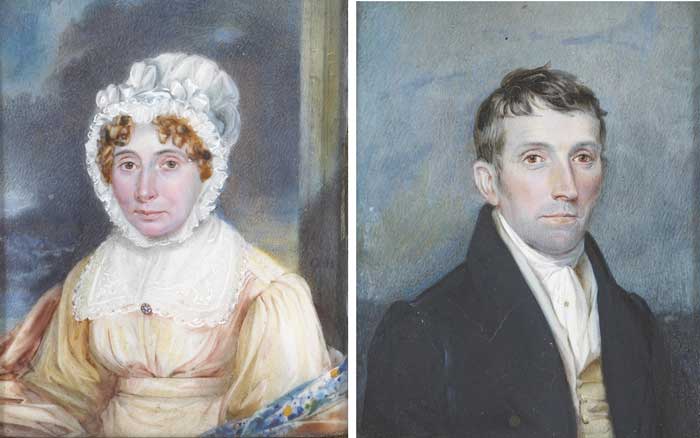 MINIATURE PORTRAITS, SIR JOHN CHARLES INGHAM AND LADY WILHELMINA INGHAM by Gustavus Hamilton (1739-1775) at Whyte's Auctions