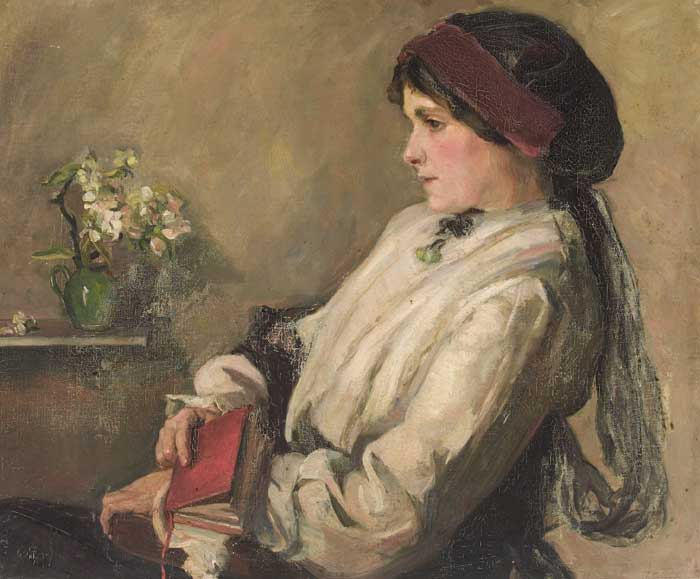 PORTRAIT OF A LADY IN AN INTERIOR, 1907 by Harriet Weldon (fl.1903-1910) (fl.1903-1910) at Whyte's Auctions