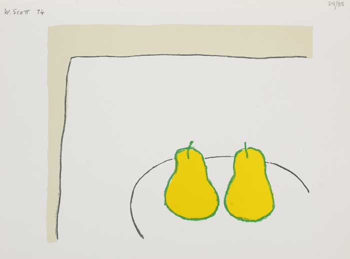 LEMON PEARS, 1974 by William Scott CBE RA (1913-1989) at Whyte's Auctions