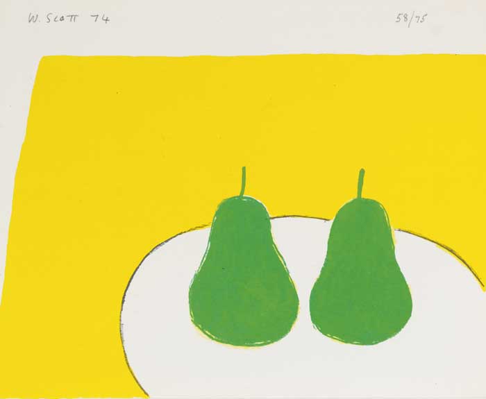 GREEN PEARS, 1974 by William Scott CBE RA (1913-1989) at Whyte's Auctions