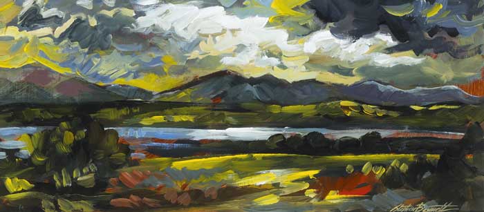 LATE EVENING, SLIEVEATOOEY, COUNTY DONEGAL by Stephen Bennett (b. 1954) (b. 1954) at Whyte's Auctions