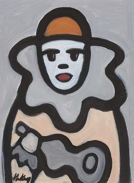 CLOWN WITH GUITAR by Markey Robinson (1918-1999) at Whyte's Auctions