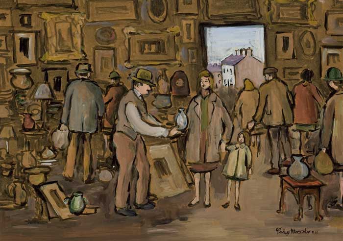 THE ANTIQUE SHOP by Gladys Maccabe MBE HRUA ROI FRSA (1918-2018) at Whyte's Auctions