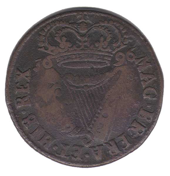 1696 King William III Irish halfpenny coin at Whyte's Auctions