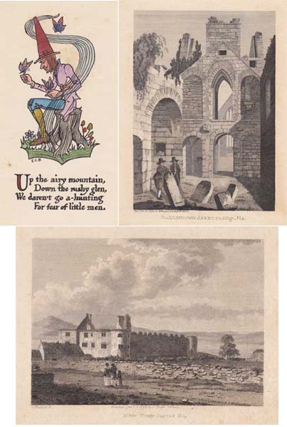 1792. Ballindown Abbey and New Town Castle, Sligo, engravings at Whyte's Auctions