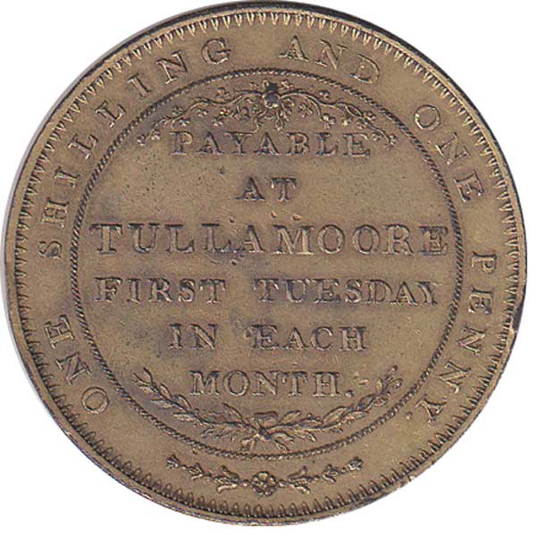 1802 Rare Tullamore thirteen pence token, Charleville Estate, Charles Bury at Whyte's Auctions