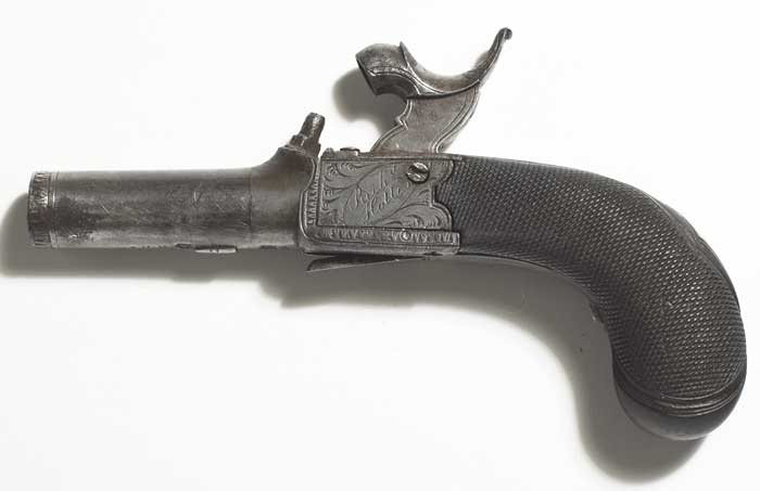 19th Century percussion muff pistol by Richard Hollis, London, circa 1850 at Whyte's Auctions