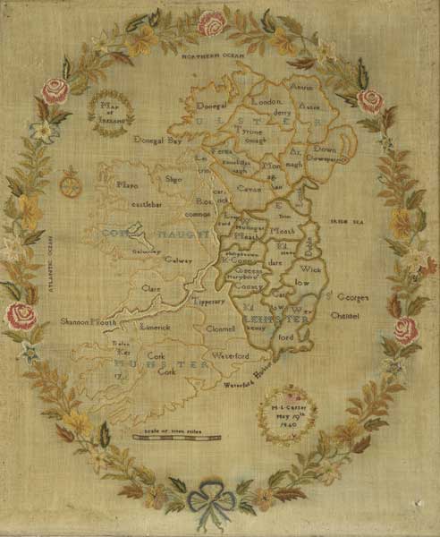 1840. A sampler map of Ireland at Whyte's Auctions