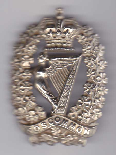 Circa 1874-81. Roscommon Militia other rank's "Glengarry" badge at Whyte's Auctions