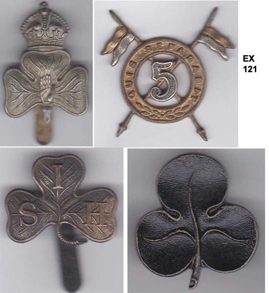 1880-1920 Irish Regiments in the British Army - a small collection of badges at Whyte's Auctions