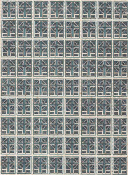 1907-16 Sinn Fin Stamps - A rare complete sheet of 72 at Whyte's Auctions