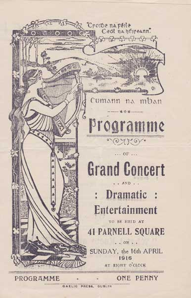 1916 (16 April) Cumann na mBan Programme at Whyte's Auctions