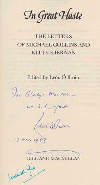 In Great Haste: The Letters of Michael Collins & Kitty Kiernan at Whyte's Auctions
