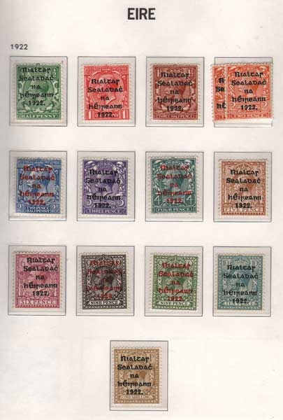 1922-1980 Irish postage stamp collection in specially printed album at Whyte's Auctions