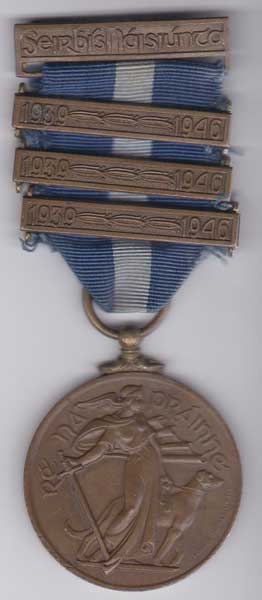 1939-46 Emergency, National Service Medal, Merchant Marine issue with three bars at Whyte's Auctions