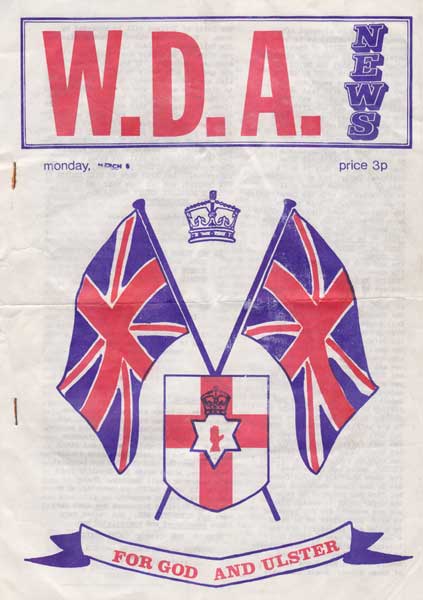 1972 Woodvale Defence Association News and other Loyalist items at Whyte's Auctions