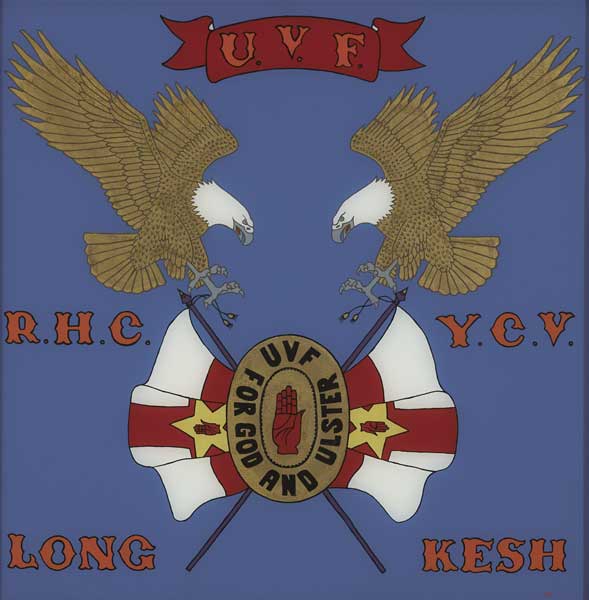 1980s, Long Kesh UVF handpainted crest - "For God and Ulster - RHC-YCV-" at Whyte's Auctions