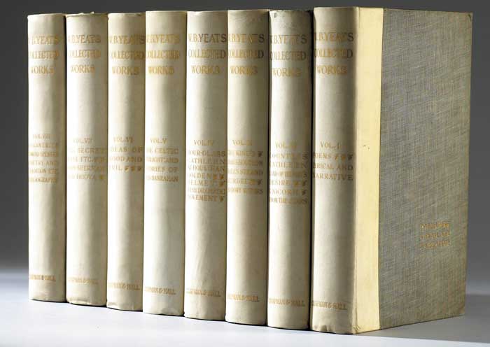 The Collected Works in Verse and Prose by William Butler Yeats sold for 1,250 at Whyte's Auctions