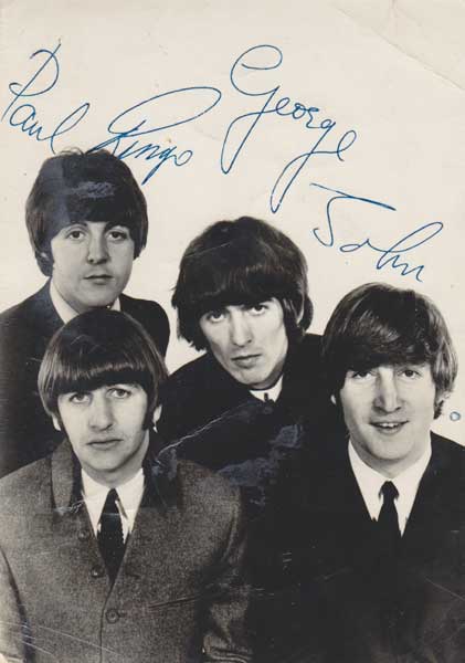 Circa 1965. The Beatles, autographed photograph at Whyte's Auctions
