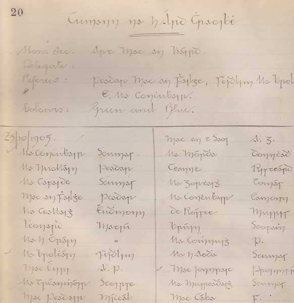 1905-06. GAA County Dublin Hurling League Registrations Book at Whyte's Auctions