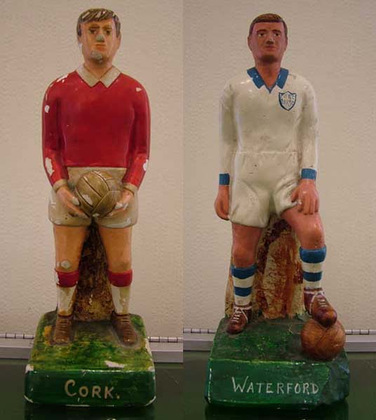 Circa 1940 GAA Players - a pair of plaster figures at Whyte's Auctions