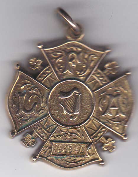 1939-40 Leinster Football Association Winners gold medal to Bohemians FC at Whyte's Auctions