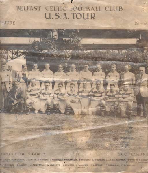 1949 Belfast Celtic Football Club USA Tour at Whyte's Auctions