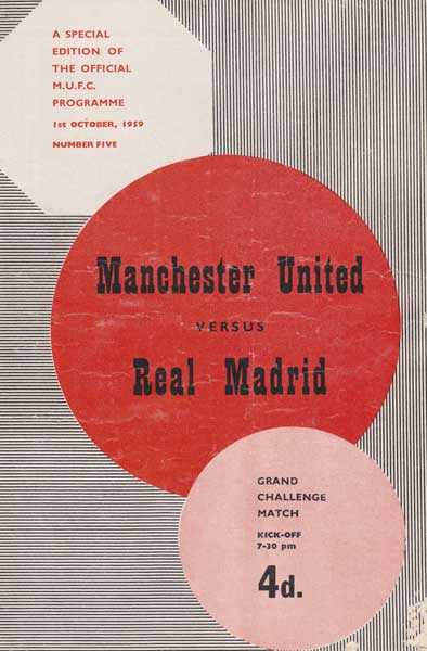1958-59 Manchester United range including 1959 Real Madrid programme at Whyte's Auctions