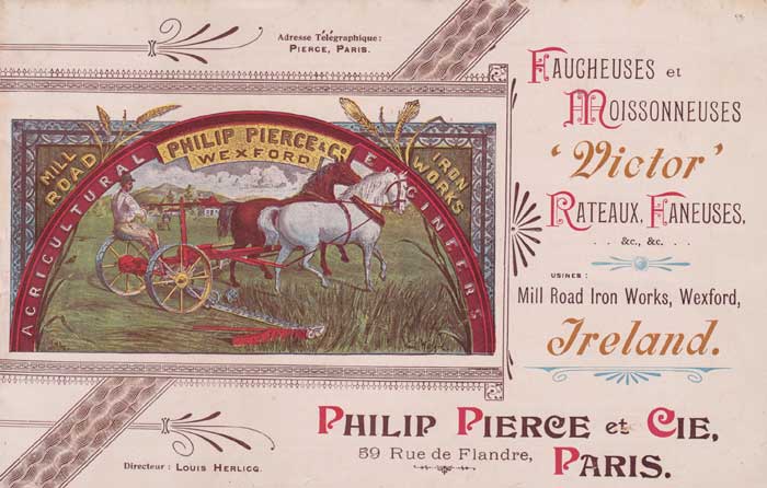 1903. Philip Pierce, Wexford, Agricultural Engineers, trade catalogue in French at Whyte's Auctions