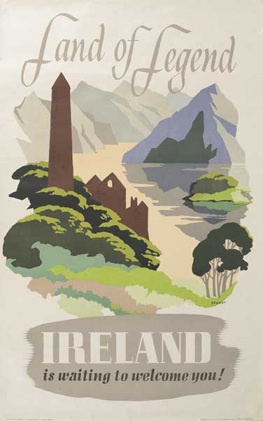 Circa 1950 Poster: Land of Legend, Ireland is Waiting to Welcome you! at Whyte's Auctions