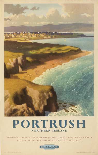 1956 British Railways "Portrush" poster by Ronald Lampitt at Whyte's Auctions