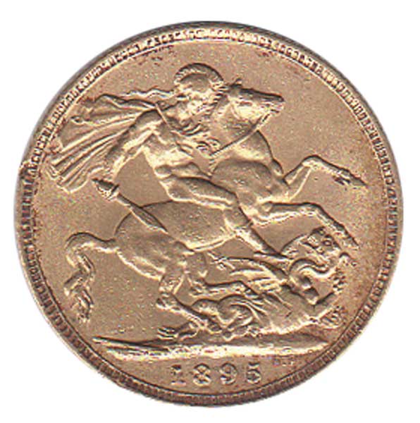 1895 Queen Victoria gold sovereign at Whyte's Auctions