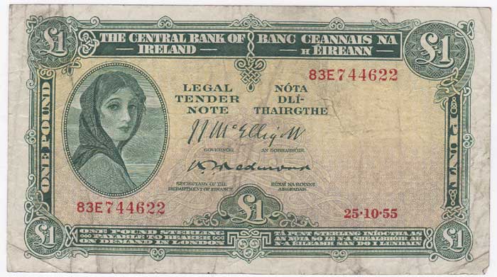 Irish Banknotes: Lady Lavery Ten Shillings, One Pound, Five Pounds, Ten Pounds and Twenty Pounds at Whyte's Auctions