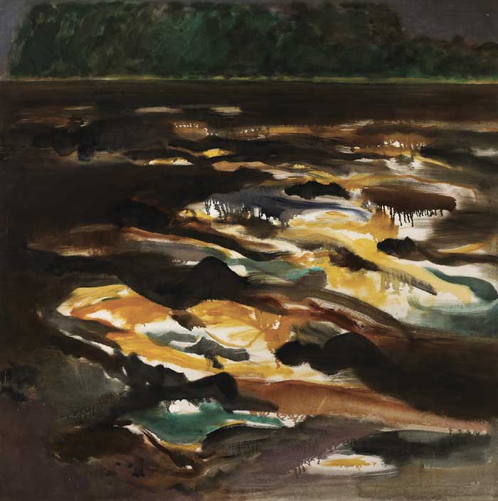 DARK LAKE SURFACE, 1980 by Barrie Cooke HRHA (1931-2014) at Whyte's Auctions