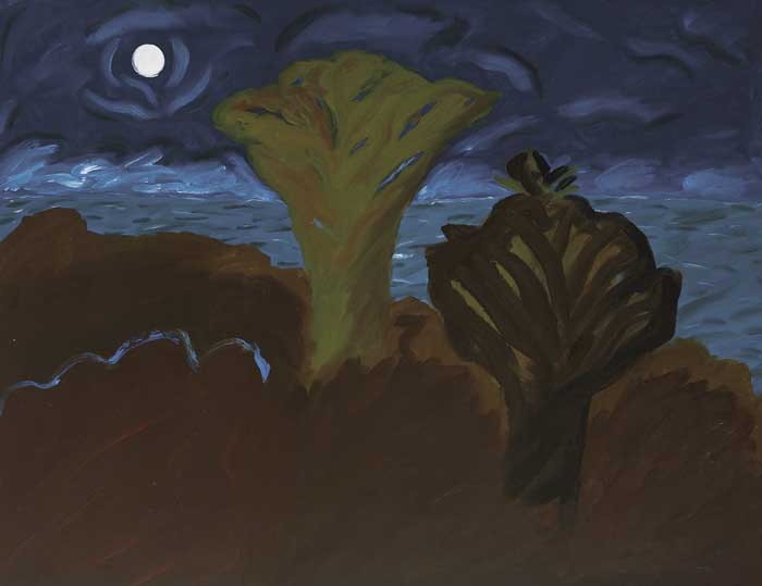 TWO TREES BY MOONLIGHT by Michael Mulcahy (b.1952) at Whyte's Auctions