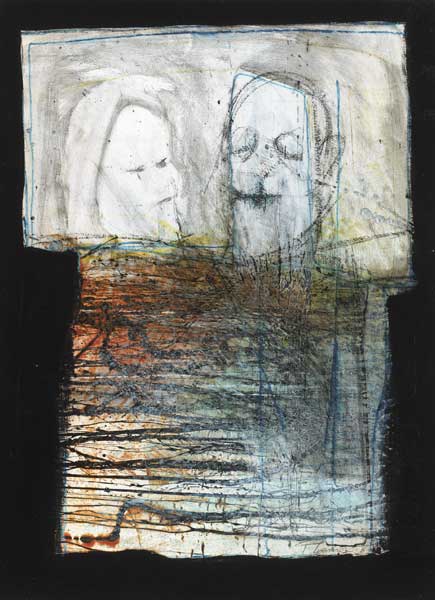 TWO FIGURES, 1987 by Pat Connor sold for �450 at Whyte's Auctions