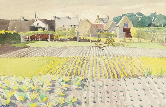 FIELDS, RUSH AND LUSK, COUNTY DUBLIN, 6PM, 1938 by Harry Kernoff RHA (1900-1974) at Whyte's Auctions