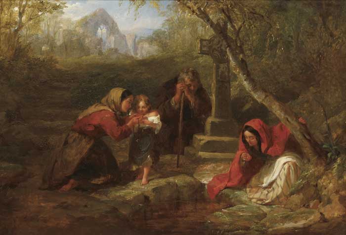 THE HOLY WELL by Frederick Goodhall sold for �3,400 at Whyte's Auctions