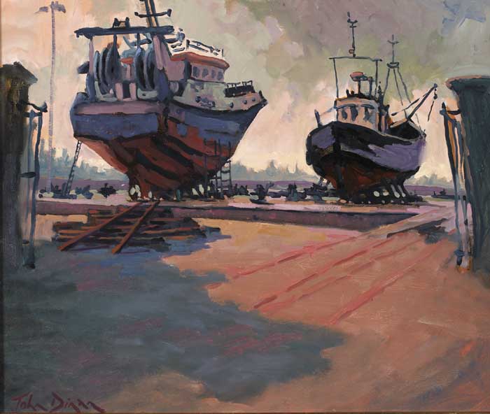 TRAWLER, HOWTH, 2002 by John Dinan (b.1947) at Whyte's Auctions