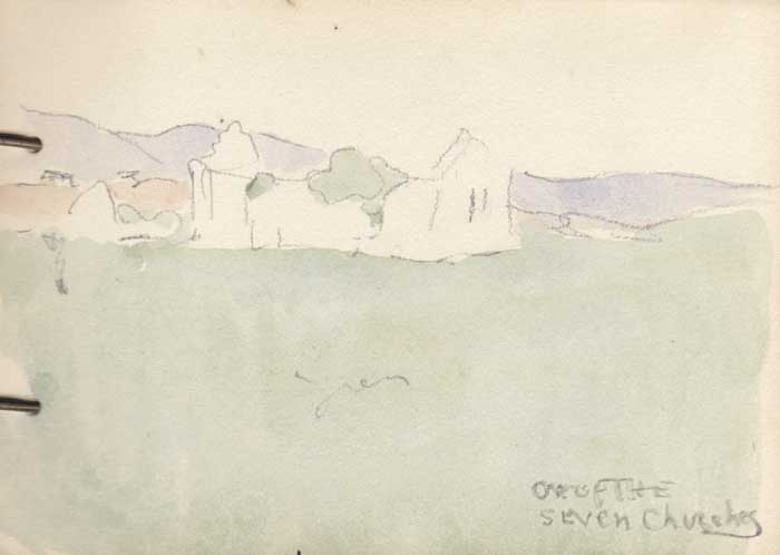 ONE OF THE SEVEN CHURCHES by Jack Butler Yeats RHA (1871-1957) at Whyte's Auctions