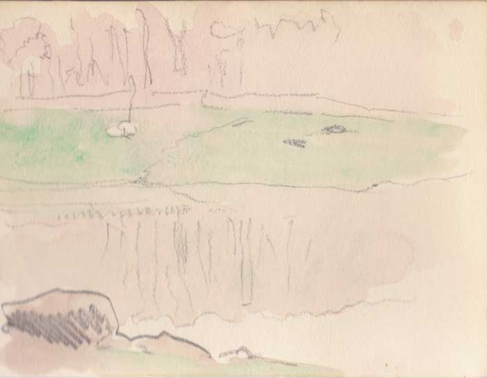 TREES REFLECTED IN COOLE LAKE by Jack Butler Yeats RHA (1871-1957) at Whyte's Auctions