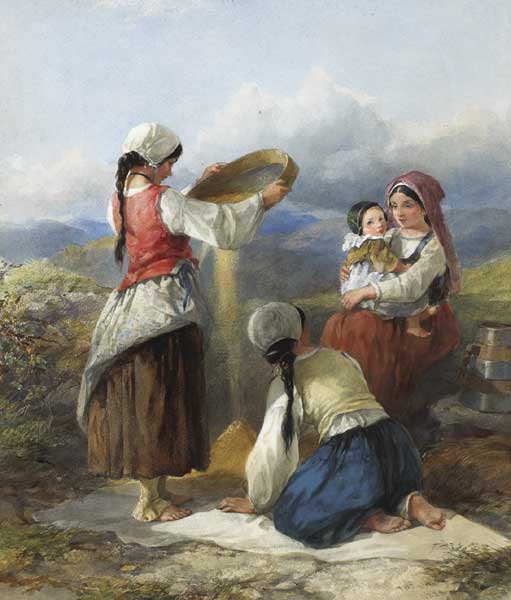 WINNOWING, 1858 by Francis William Topham RA OWS (1808-1877) at Whyte's Auctions