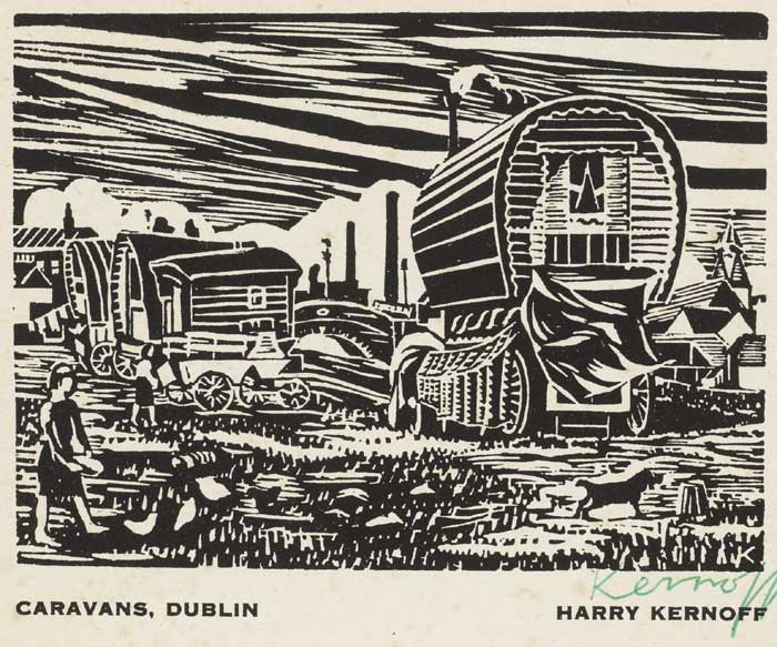CARAVANS, DUBLIN by Harry Kernoff RHA (1900-1974) at Whyte's Auctions