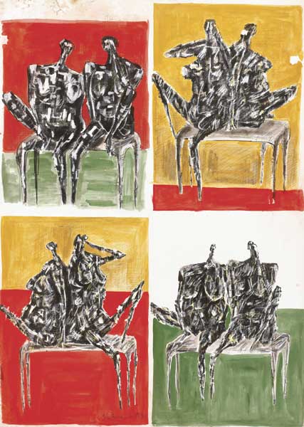 SEATED FEMALE NUDES, IN FOUR QUADRANTS, 1971 by John Behan RHA (b.1938) at Whyte's Auctions
