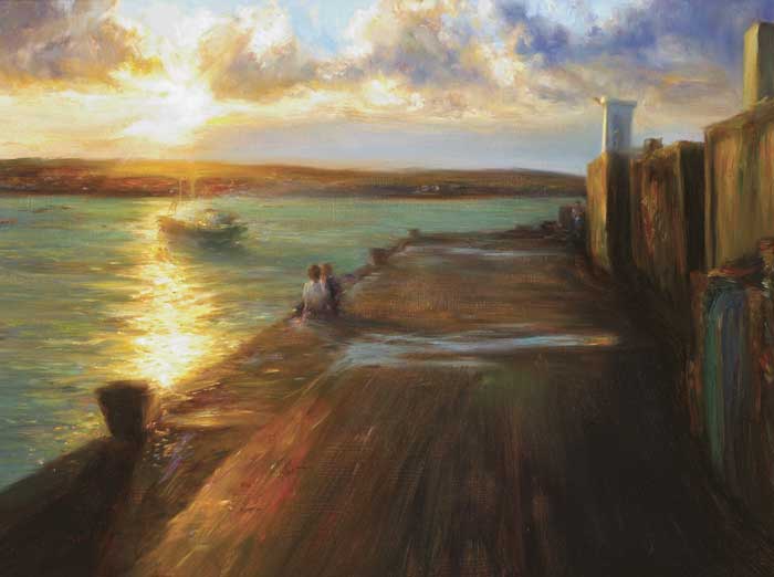 WAITING FOR THE BOATS, SKERRIES, COUNTY DUBLIN by Paul Kelly sold for �1,600 at Whyte's Auctions