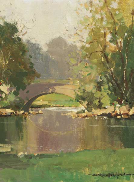 AT SAINT STEPHEN'S GREEN, DUBLIN by George K. Gillespie RUA (1924-1995) at Whyte's Auctions