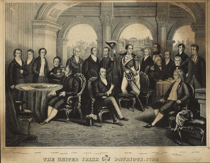 1798 " The United Irish Patriots " - A Large 19th Century print. at Whyte's Auctions