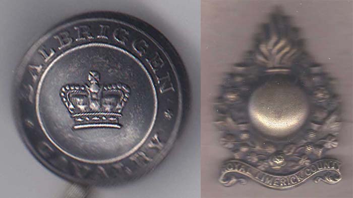 Militia badge and Balbriggan Cavalry button at Whyte's Auctions