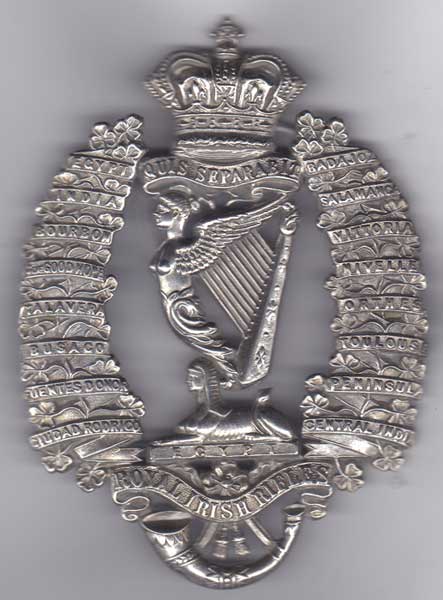 1882-1902 Royal Irish Rifles Helmet Plate at Whyte's Auctions